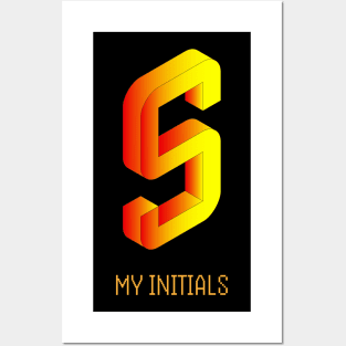 Letter S Initials Unique Name T-Shirt Posters and Art